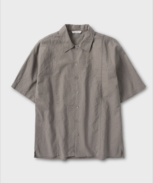 NONBLANK(ノンブランク)の「ウォッシングリネンHSシャツ_KHAKI(シャツ/ブラウス・メンズ・カーキ・MEDIUM/LARGE/X-LARGE)」の1枚目の写真