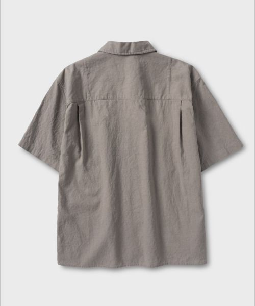 NONBLANK(ノンブランク)の「ウォッシングリネンHSシャツ_KHAKI(シャツ/ブラウス・メンズ・カーキ・MEDIUM/LARGE/X-LARGE)」の2枚目の写真