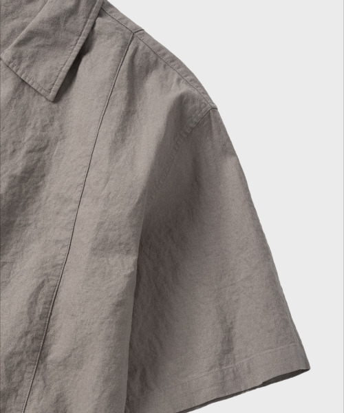 NONBLANK(ノンブランク)の「ウォッシングリネンHSシャツ_KHAKI(シャツ/ブラウス・メンズ・カーキ・MEDIUM/LARGE/X-LARGE)」の5枚目の写真