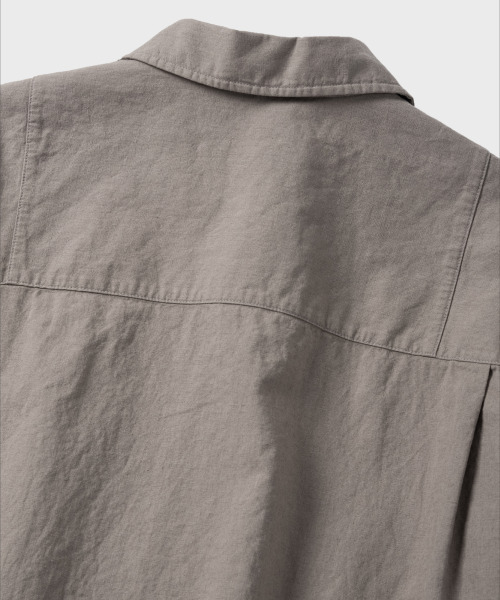 NONBLANK(ノンブランク)の「ウォッシングリネンHSシャツ_KHAKI(シャツ/ブラウス・メンズ・カーキ・MEDIUM/LARGE/X-LARGE)」の7枚目の写真