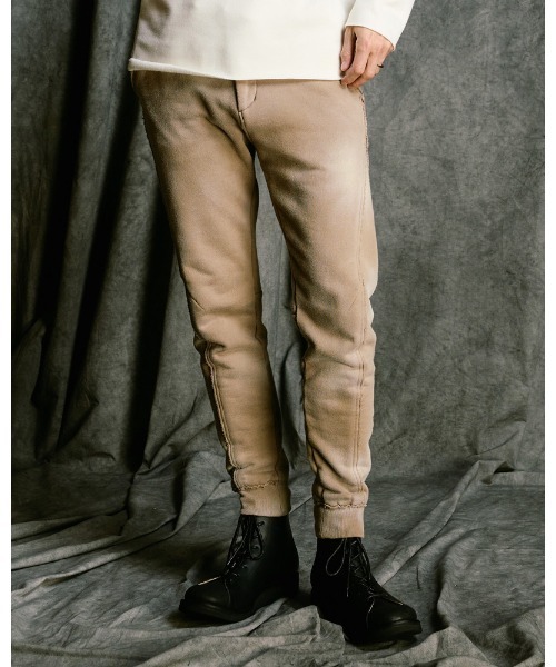 wjk(ダヴルジェイケイ)の「fade switching rib sweat pants(スウェットパンツ・メンズ・ブラック/ベージュ/ネイビー・SMALL/MEDIUM/LARGE/X-LARGE)」の2枚目の写真