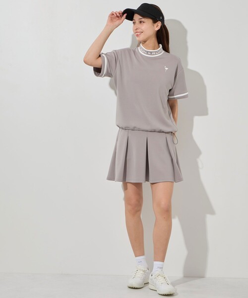 JUN&ROPE'（ジュンアンドロペ）の「ダンボールニット5分袖配色プルオーバー/セットアップ対応・UV・接触冷感（Tシャツ/カットソー・レディース・モスグリーン/ブラウン・S/M/L）」の21枚目の写真