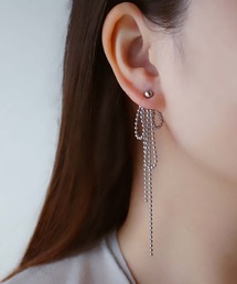 saran jewelry/ロングボールチェーン 3way ピアス /アレルギー対応