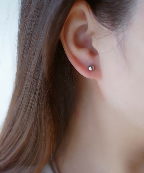 CERCA(チェルカ)の「saran jewelry/ロングボールチェーン 3way ピアス /アレルギー対応(ピアス(両耳用)・レディース・シルバー/ゴールド・FREE)」の10枚目の写真