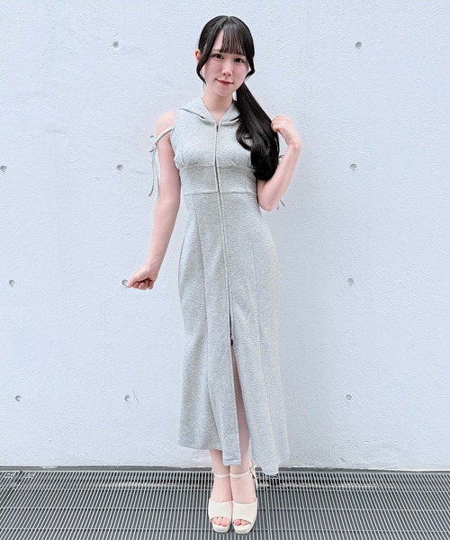 スウェットジップパーカーワンピース（ワンピース）｜NOMAE（ノーマエ