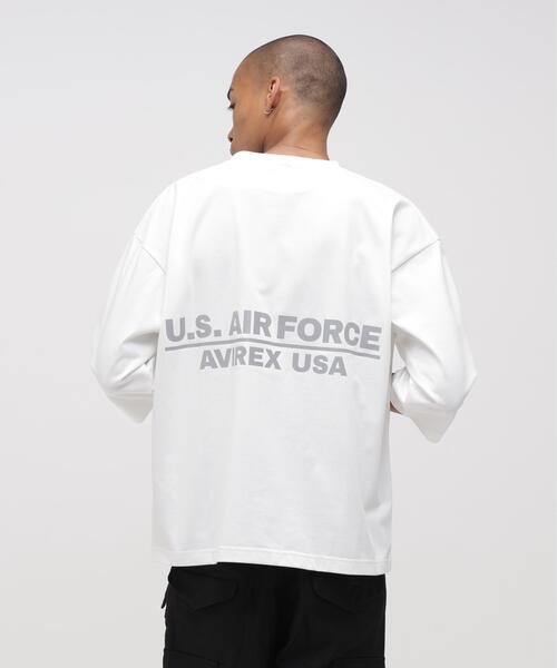 AVIREX(アヴィレックス)の「《WEB&DEPOT限定》HALF SLEEVE T-SHIRT / ハーフ スリーブ Tシャツ / AVIREX / アヴィレックス(Tシャツ/カットソー・メンズ・ホワイト/ブラック・2XL/XL/M/L)」の1枚目の写真