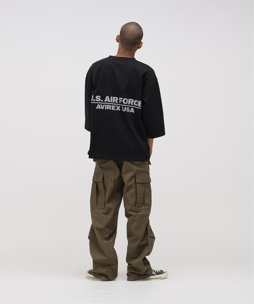 AVIREX(アヴィレックス)の「《WEB&DEPOT限定》HALF SLEEVE T-SHIRT / ハーフ スリーブ Tシャツ / AVIREX / アヴィレックス(Tシャツ/カットソー・メンズ・ホワイト/ブラック・2XL/XL/M/L)」の5枚目の写真