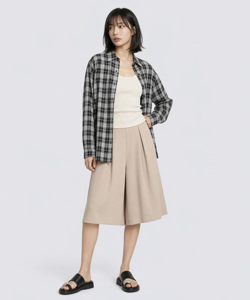 LEPSIM(レプシィム)の「シアーシャツチェック長袖チュニック 663969(シャツ/ブラウス・レディース・ブラック系その他/ブラウン系その他・FREE)」の13枚目の写真