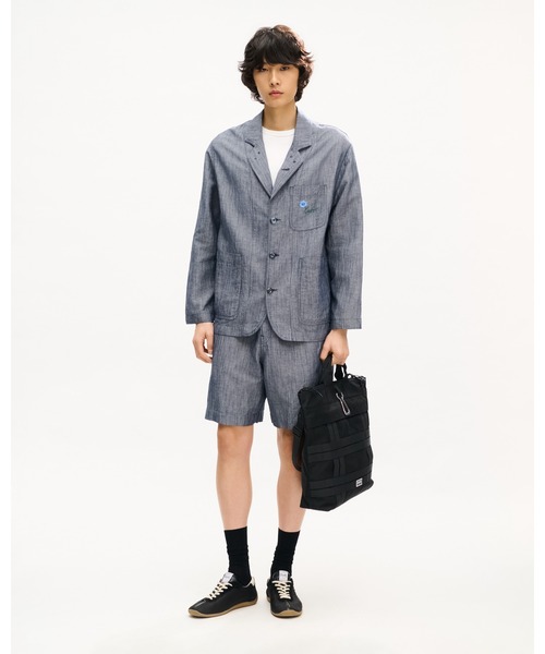 KENZO(ケンゾー)の「'KENZO Tulip' ワークウエア ジャケット イン コットン リネン(デニムジャケット・メンズ・ブルー系その他・LARGE/MEDIUM/SMALL)」の4枚目の写真