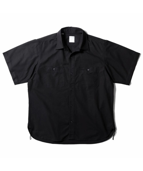 HOUSTON(ヒューストン)の「HOUSTON ヒューストン OXFORD S/S WORK SHIRT オックスフォード 半袖 ワークシャツ(シャツ/ブラウス・メンズ・ブラック/ホワイト/ネイビー・17.5/16.5/15.5/18.5)」の3枚目の写真