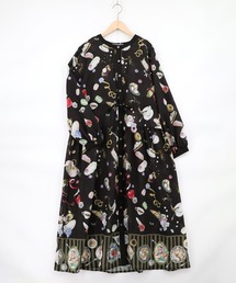 iS ScoLar（イズスカラー）の「562201：パリの朝食柄シャツワンピース（ワンピース）」