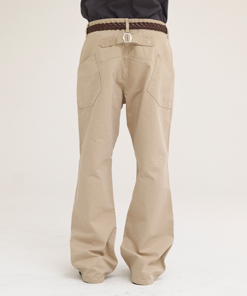 AKECII(アケシ)の「ラフパネルセギングフレアパンツ_サンドベージュ(その他パンツ・メンズ・その他・LARGE/MEDIUM/SMALL)」の7枚目の写真