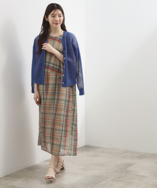 grove(グローブ)の「【洗える・体型カバー】アートチェックワンピース(ワンピース・レディース・ベージュ系1/ブラック系1・03/02/05/01/04)」の13枚目の写真