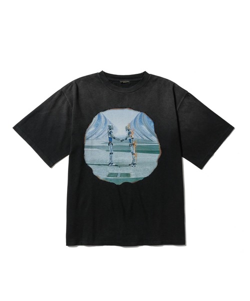 CONZ（コンズ）の「HAND SHAKE TEE（Tシャツ/カットソー・メンズ・ベージュ/ブラック・M/L）」の2枚目の写真