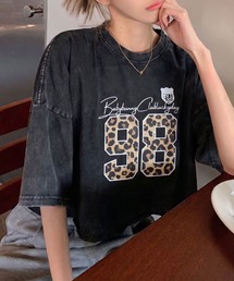 ピグメントクロップドプリントTシャツ
