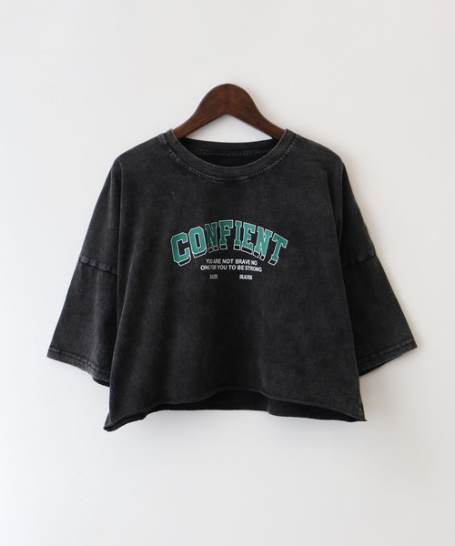 SpRay(スプレイ)の「ピグメントクロップドプリントTシャツ(Tシャツ/カットソー・レディース・C/D/E/A/B・FREE)」の10枚目の写真