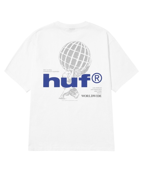HUF(ハフ)の「COMMUNITY SUPPORT TEE(Tシャツ/カットソー・メンズ・ブラック/ホワイト/ブラウン・S/M/L/XL/XXL)」の6枚目の写真