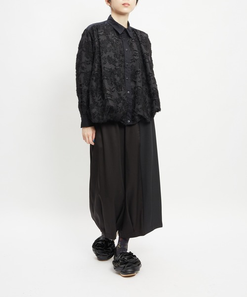 gomme(ゴム)の「ヘムタックツイルパンツ(その他パンツ・レディース・カーキ/ブラック・MEDIUM)」の5枚目の写真