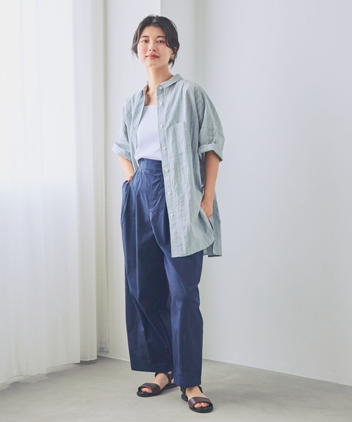 studio CLIP(スタディオクリップ)の「刺繍ストライプ半袖シャツ(シャツ/ブラウス・レディース・その他3/その他1/その他2/その他6/その他5・FREE)」の7枚目の写真