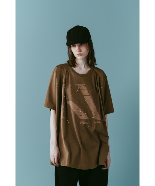 Knuth Marf(クヌースマーフ)の「tuck detail oversized tee(unisex)(Tシャツ/カットソー・レディース・ブルー/ブラック/ブラウン・FREE)」の17枚目の写真