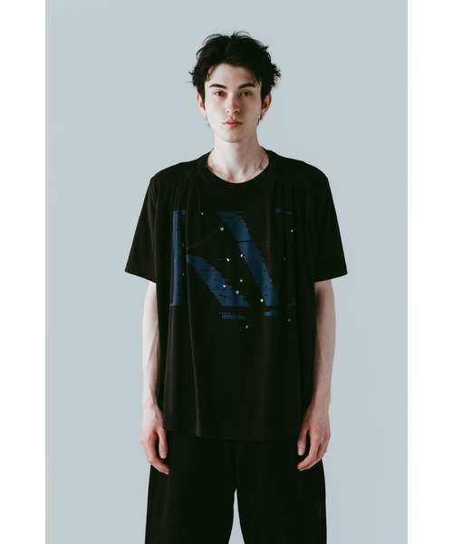 Knuth Marf(クヌースマーフ)の「tuck detail oversized tee(unisex)(Tシャツ/カットソー・レディース・ブルー/ブラック/ブラウン・FREE)」の13枚目の写真