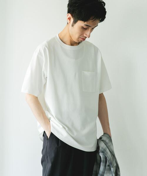 URBAN RESEARCH DOORS(アーバンリサーチドアーズ)の「『速乾/イージーケア/遮熱/接触冷感/UVカット』マルチスペック ポンチ ショートスリーブ Tシャツ(Tシャツ/カットソー・メンズ・ホワイト/チャコールグレー/モカ/イエロー/ロイヤルブルー/ブラック・LARGE/MEDIUM)」の15枚目の写真