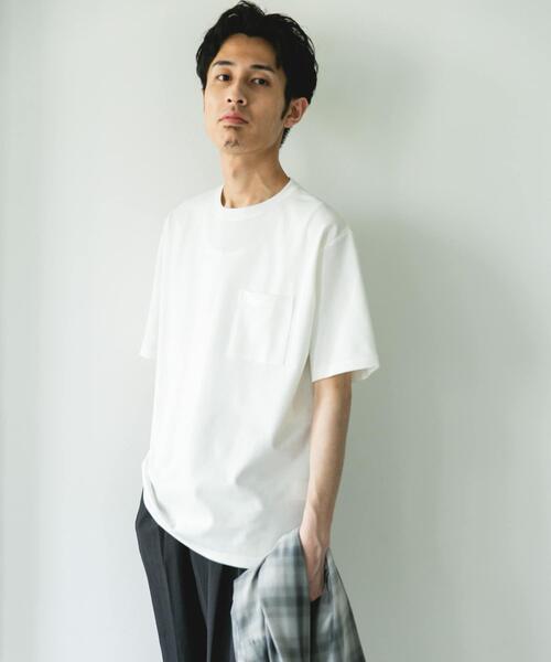 URBAN RESEARCH DOORS(アーバンリサーチドアーズ)の「『速乾/イージーケア/遮熱/接触冷感/UVカット』マルチスペック ポンチ ショートスリーブ Tシャツ(Tシャツ/カットソー・メンズ・ホワイト/チャコールグレー/モカ/イエロー/ロイヤルブルー/ブラック・LARGE/MEDIUM)」の20枚目の写真