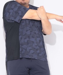 EXCELLENT FINE（エクセレント ファイン）の「Tシャツ 半袖 メンズ 大きいサイズ ベア天竺 総柄切り替え クルーネック カットソー EXCELLENT FINE (エクセレントファイン)（Tシャツ/カットソー）」
