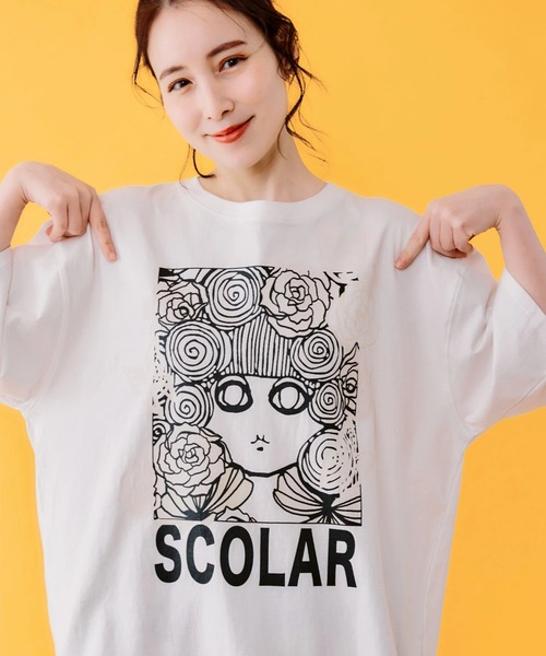 ScoLar(スカラー)の「ScoLar/スカラー スカラー柄 UVPt TEE(Tシャツ/カットソー・レディース・ブラック/ピンク・FREE)」の9枚目の写真