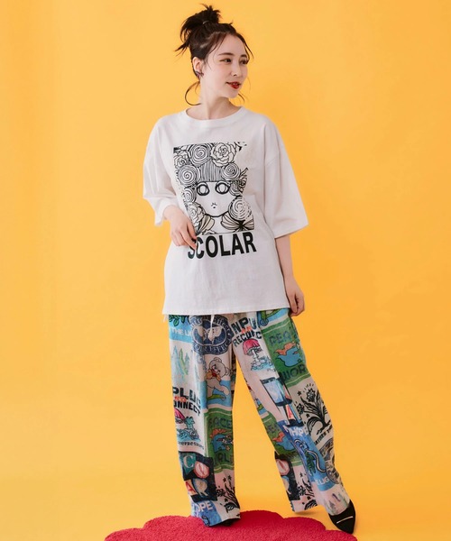 ScoLar(スカラー)の「ScoLar/スカラー スカラー柄 UVPt TEE(Tシャツ/カットソー・レディース・ブラック/ピンク・FREE)」の11枚目の写真