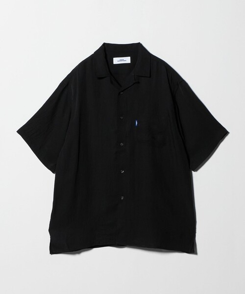 NICE WEATHER(ナイスウェザー)の「<NICE WEATHER>サテン ショートスリーブシャツ(シャツ/ブラウス・メンズ・ブラック/オリーブ・S/L/M)」の2枚目の写真