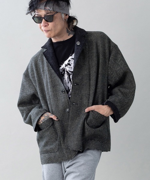 EGO TRIPPING(エゴトリッピング)の「mj11640-EGO×PROPA EDGE-OVER JACKET オーバージャケット(P16712)(その他アウター・メンズ・ブラウン/ベージュ・48/46)」の1枚目の写真