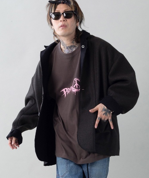 EGO TRIPPING(エゴトリッピング)の「mj11640-EGO×PROPA EDGE-OVER JACKET オーバージャケット(P16712)(その他アウター・メンズ・ブラウン/ベージュ・48/46)」の2枚目の写真
