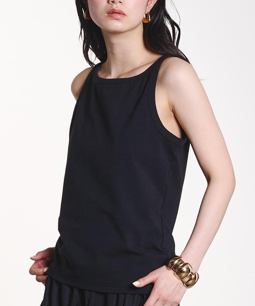 ROSE BUD（ローズバッド）の「SOFT RACER TANK（タンクトップ・レディース・ブラウン/ブラック/レッド・ONE SIZE）」の2枚目の写真