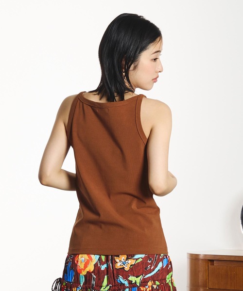 ROSE BUD（ローズバッド）の「SOFT RACER TANK（タンクトップ・レディース・ブラウン/ブラック/レッド・ONE SIZE）」の8枚目の写真