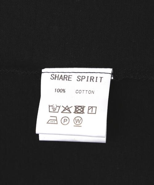 SHARE SPIRIT(シェアースピリット)の「SHARE SPIRIT/HAND WRETING TEE(Tシャツ/カットソー・レディース・ホワイト/ブラック・M)」の6枚目の写真