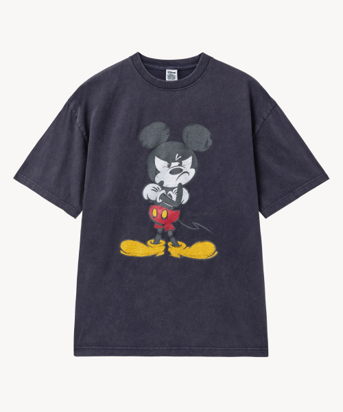 VTWO(ブイツー)の「フェイドウォッシングヘアバングス_ミッキー_ Tシャツ (ダークネイビー)(Tシャツ/カットソー・レディース・その他・LARGE/MEDIUM)」の2枚目の写真