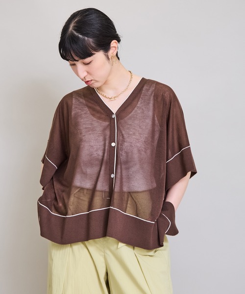 LHELBIE（レルビエ）の「【洗えるニット】ポンチョニットカーデ（カーディガン/ボレロ・レディース・ブラック/ブラウン/グレー・M）」の22枚目の写真
