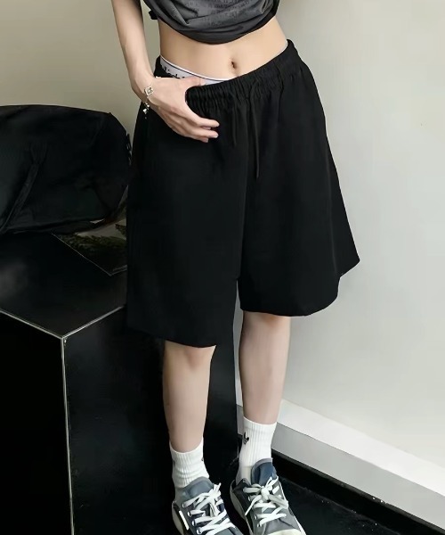 UP START(アップスタート)の「【LAMPOON】スエットハーフパンツ(スウェットパンツ・レディース・ブラック/グレー・MEDIUM/LARGE/SMALL)」の3枚目の写真
