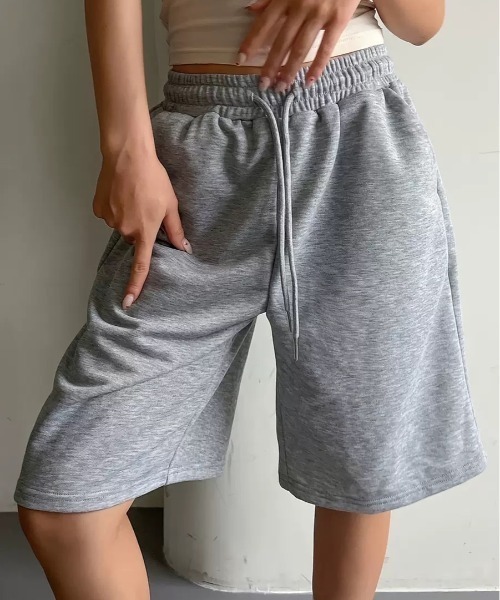 UP START(アップスタート)の「【LAMPOON】スエットハーフパンツ(スウェットパンツ・レディース・ブラック/グレー・MEDIUM/LARGE/SMALL)」の5枚目の写真