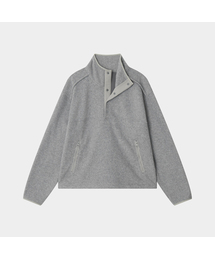 HALF NECK FLEECE (GREY)