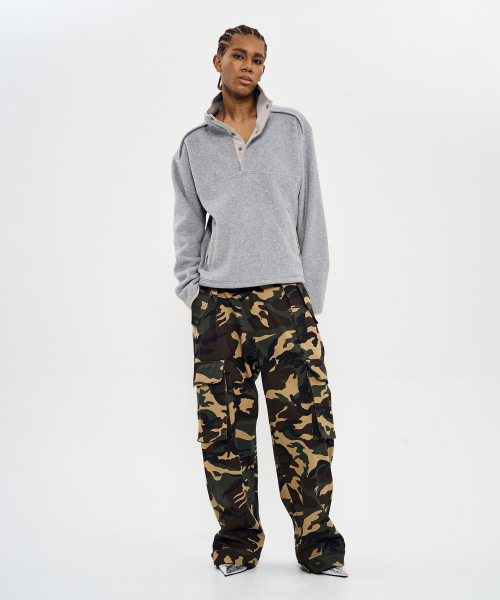 WORLDDILEMA(ワールドジレンマ)の「HALF NECK FLEECE (GREY)(その他トップス・レディース・ライトグレー・FREE)」の5枚目の写真