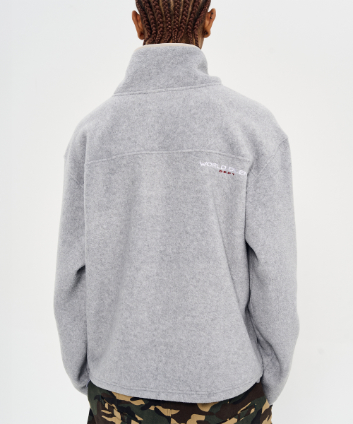 WORLDDILEMA(ワールドジレンマ)の「HALF NECK FLEECE (GREY)(その他トップス・レディース・ライトグレー・FREE)」の8枚目の写真