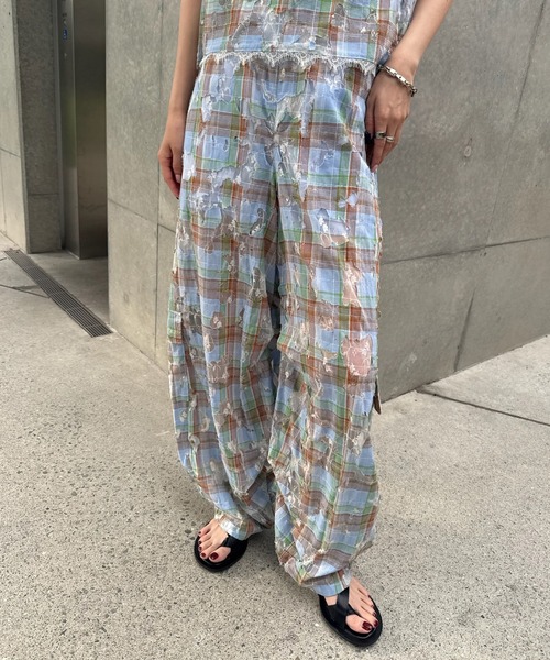 新品✨AMERI メタリックレースパンツ Mネイビー タグ付き 即日発送 AMERI VINTAGE｜アメリビンテージのその他パンツ（レース）通販 - ZOZOTOWN
