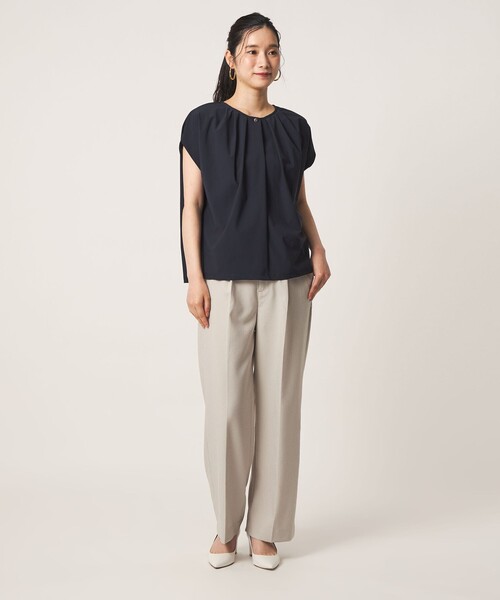 A DAY IN THE LIFE UNITED ARROWS(アデイインザライフユナイテッドアローズ)の「タック プルオーバー <A DAY IN THE LIFE>(Tシャツ/カットソー・レディース・ライトブルー/オフホワイト/ネイビー・FREE)」の21枚目の写真