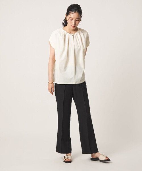 A DAY IN THE LIFE UNITED ARROWS(アデイインザライフユナイテッドアローズ)の「タック プルオーバー <A DAY IN THE LIFE>(Tシャツ/カットソー・レディース・ライトブルー/オフホワイト/ネイビー・FREE)」の19枚目の写真