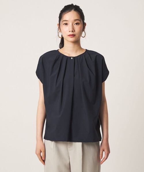 A DAY IN THE LIFE UNITED ARROWS(アデイインザライフユナイテッドアローズ)の「タック プルオーバー <A DAY IN THE LIFE>(Tシャツ/カットソー・レディース・ライトブルー/オフホワイト/ネイビー・FREE)」の18枚目の写真
