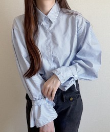 2wayキャンディスリーブストライプシャツ