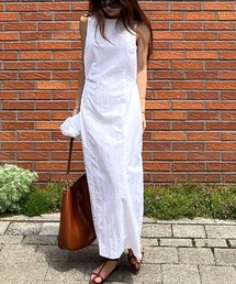YUGA_YGMC Korean-style Back slit I-line dress