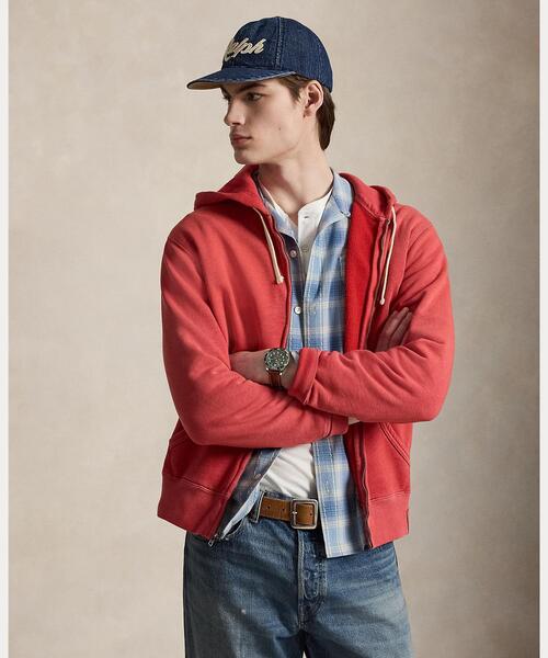POLO RALPH LAUREN(ポロ ラルフ ローレン)の「フリース フルジップ フーディ(パーカー・メンズ・レッド・S/M/L)」の5枚目の写真